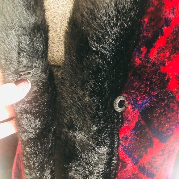 1970s GIVENCHY for Bergdorf Goodman 70s faux fur Maxi coat M - Picture 5 of 13
